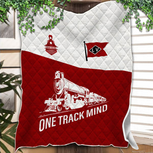 Railspirit Personalized Lehigh Valley Railroad Premium Quilt One Track Mind Train Premium Quilt Gift Idea For Train Lover