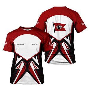 Railspirit Personalized Lehigh Valley Railroad T-Shirt Vibriant Style with Custom Position Train Shirt