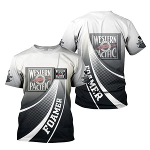 Railspirit Personalized Western Pacific Railroad T-Shirt Railway-Themed Style Shirt Gift Idea For Trainspotter