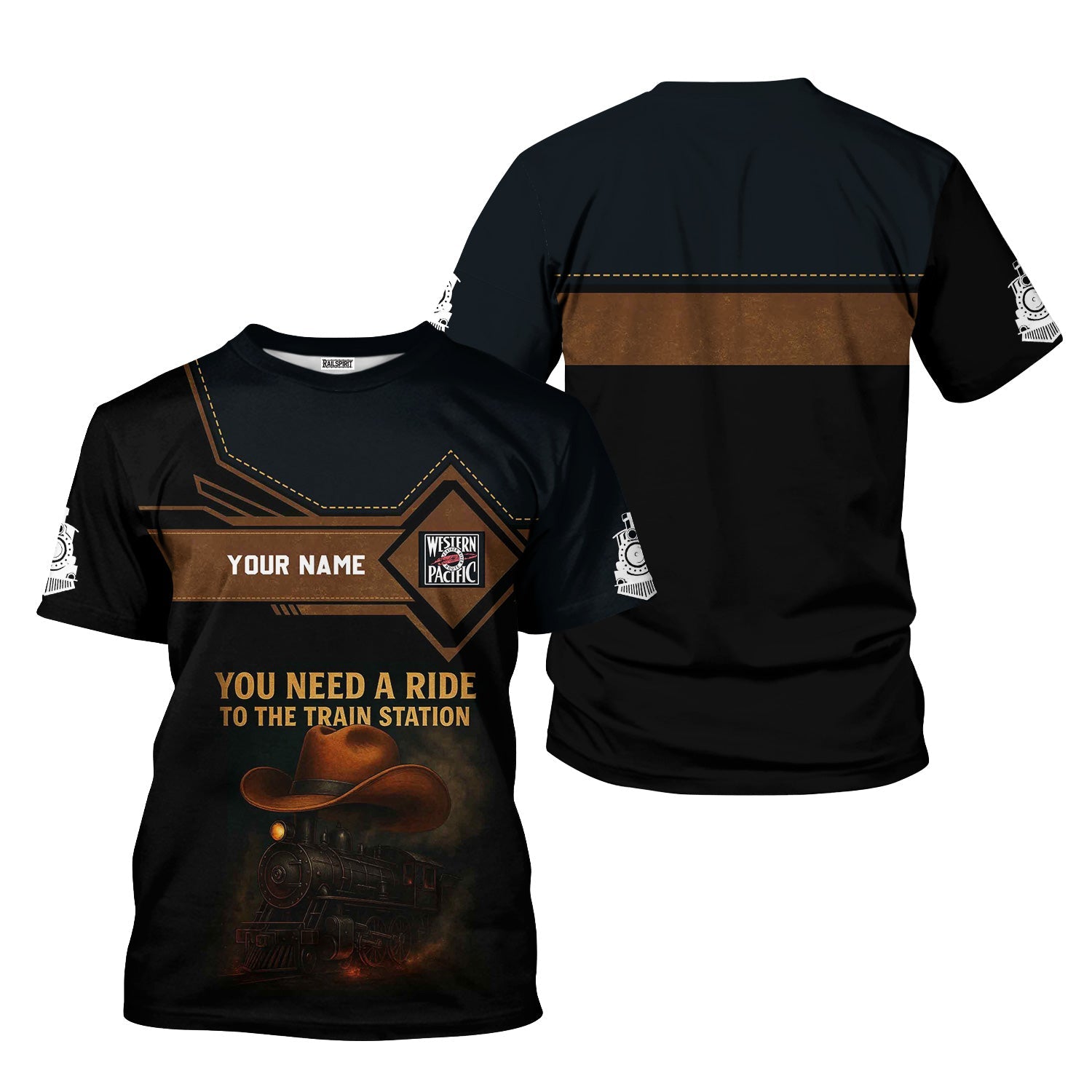 Railspirit Personalized Western Pacific Railroad T-Shirt You Need A Ride To The Train Station Shirt For Train Lovers