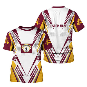 Railspirit Personalized Boston and Maine Railroad T-Shirt Railroad Tribute Design Train Shirt for Train Lovers