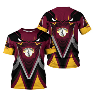 Railspirit Personalized Boston and Maine Railroad T-Shirt Vibrant Graphic Pattern Shirt For Train Enthusiasts