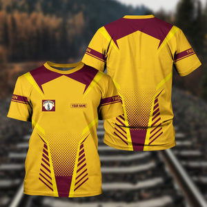 Railspirit Personalized Boston and Maine Railroad T Shirt Unisex Train Shirt All Over Print