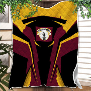 Railspirit Personalized Boston and Maine Railroad Premium Quilts Strong Line Train Premium Quilts Gift Idea For Train Lover