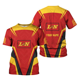 Railspirit Personalized Louisville and Nashville Railroad T-Shirt Railway Inspired Apparel L&N Train Shirt for Train Lovers