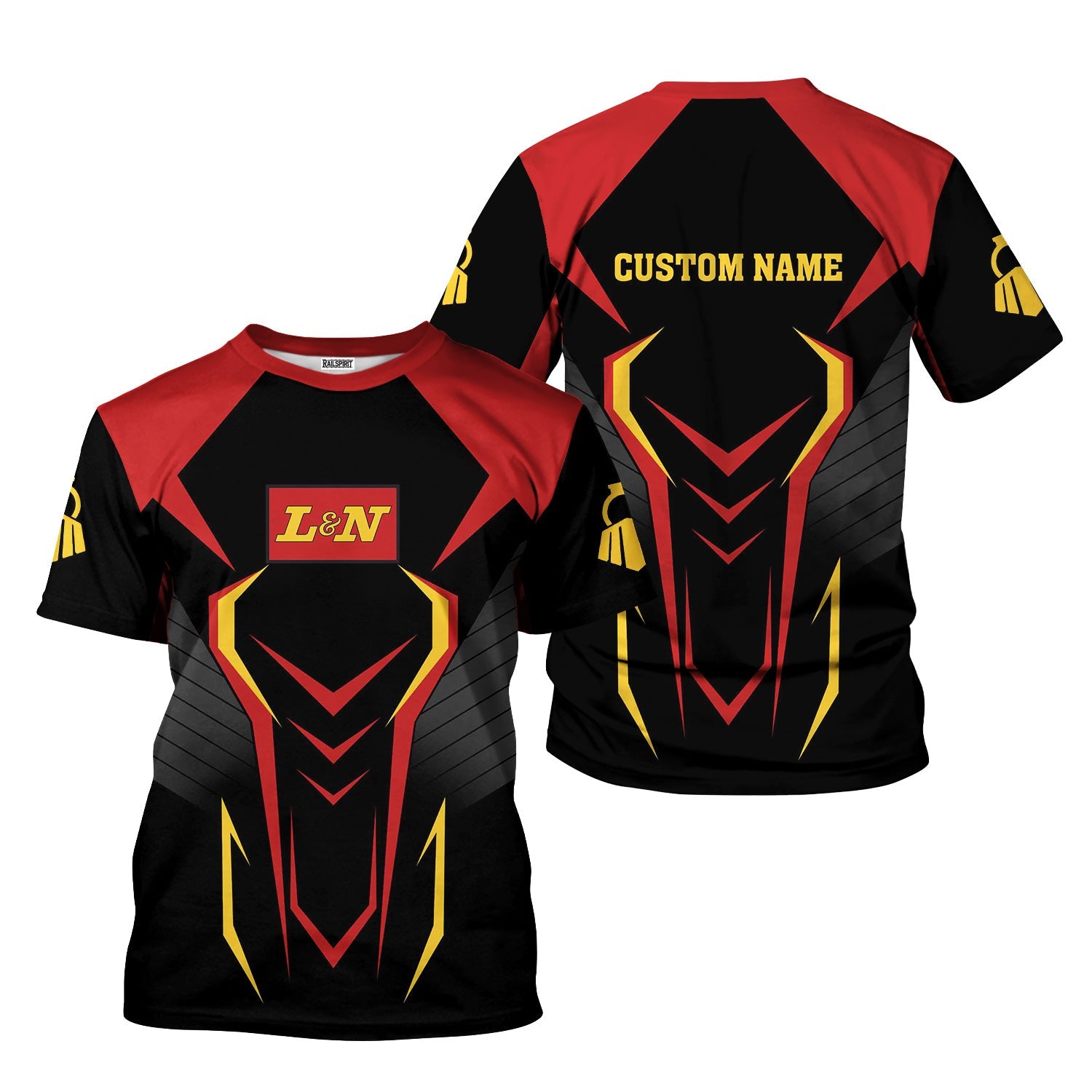 Railspirit Personalized Louisville and Nashville Railroad T-Shirt Dynamic Design Style L&N Perfect Shirt for Train Enthusiasts