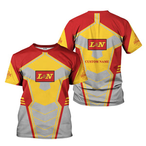 Railspirit Personalized Louisville and Nashville Railroad T-Shirt Engine-Inspired Style L&N Train Shirt for Railroad Fanatic