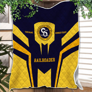 Railspirit Personalized Chesapeake and Ohio Railway Premium Quilts Custom Year Railroader C&O Gift Idea For Train Lover