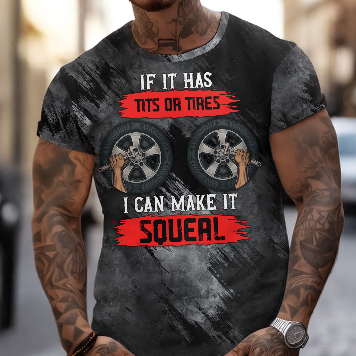 If It Has Tits Or Tires I Can Make It Squeal Funny Mechanic Shirt Gift For Men Women, Gift Idea For Car Repair Lovers