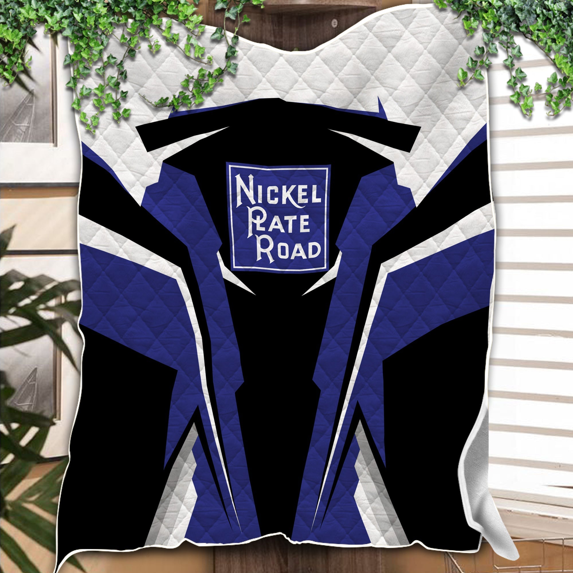 Railspirit Personalized New York, Chicago and St. Louis Railroad Premium Quilts Nickel Plate Road Strong Line Train Premium Quilts Gift Idea For Train Lover
