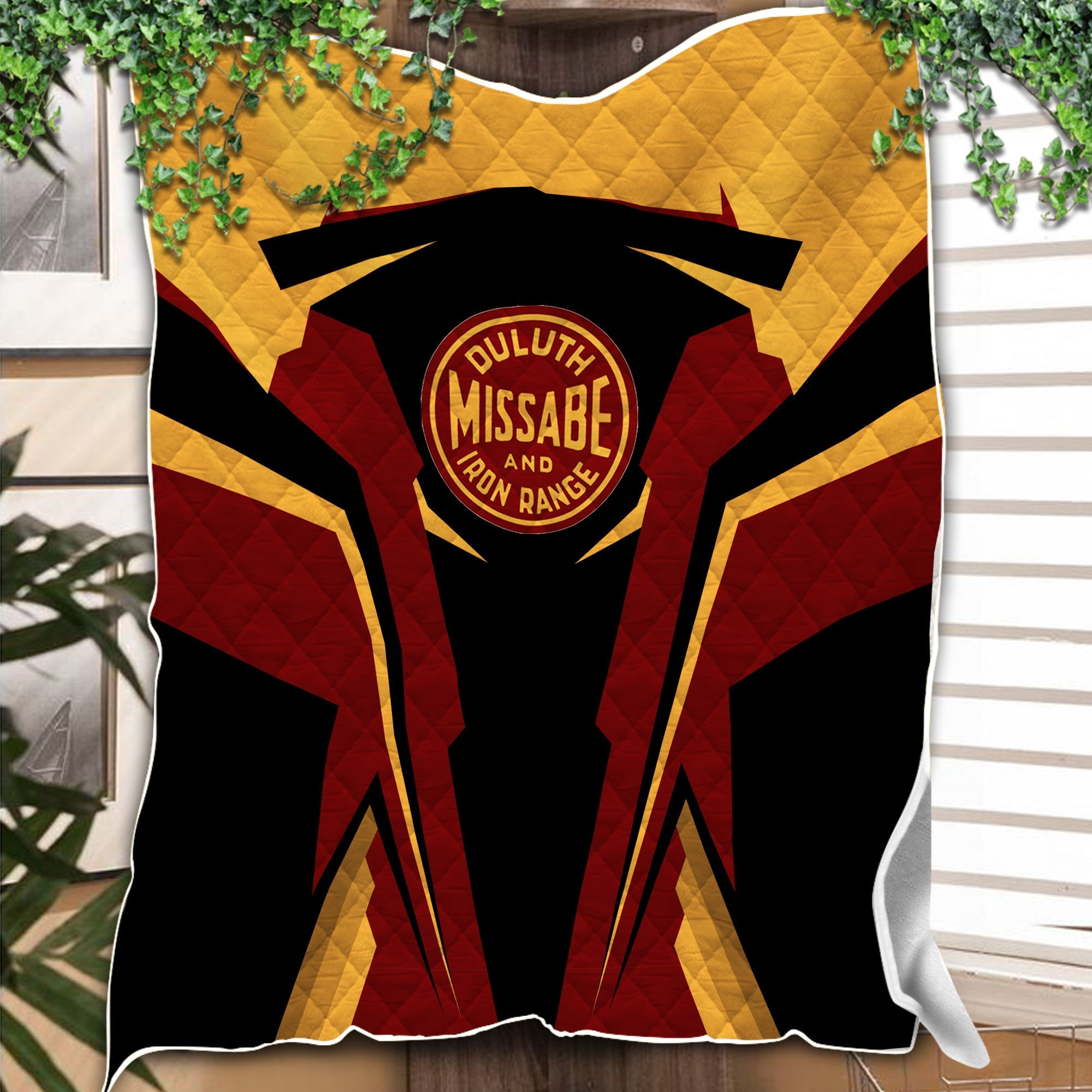 Railspirit Personalized Duluth, Missabe, & Iron Range Railroad Premium Quilts Strong Line Train Premium Quilts Gift Idea For Train Lover