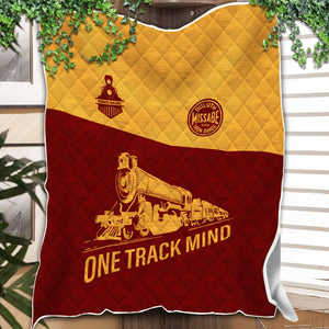 Railspirit Personalized Duluth, Missabe, & Iron Range Railroad Premium Quilt One Track Mind Train Premium Quilt Gift Idea For Train Lover