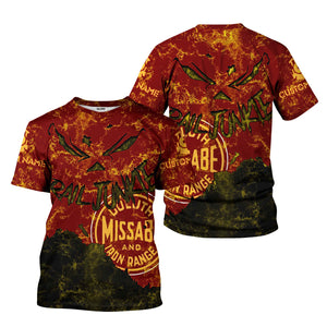 Railspirit Personalized Duluth, Missabe, & Iron Range Railroad T-Shirt Torn Graphic Style Train Shirt For Rail Junkie