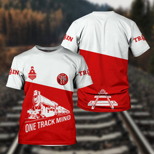 Railspirit Personalized The Chief Santa Fe Railroad T Shirt One Track Mind Unisex Train Shirt Gift Idea For Train Lover