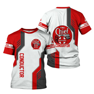 Railspirit Personalized The Chief Santa Fe Railroad T-Shirt Unique Railway Style with Custom Job Train Shirt