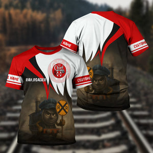 Railspirit Personalized The Chief Santa Fe Railroad T-Shirt Angry Train Shirt Gift Idea For Train Lover