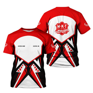 Railspirit Personalized Katy Railroad T-Shirt Vibriant Style with Custom Position Train Shirt