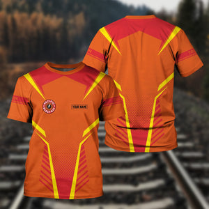 Railspirit Personalized Pacific Electric Railroad T Shirt Unisex Train Shirt All Over Print