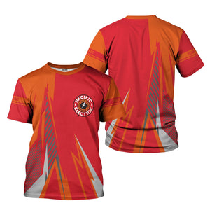 Railspirit Personalized Pacific Electric Railroad T-Shirt Lightning-Inspired Railway Style Shirt For Train Lovers