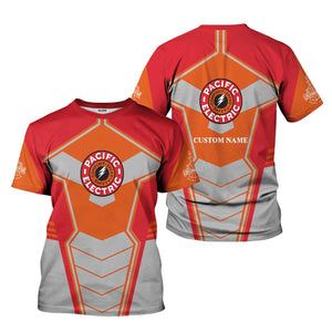 Railspirit Personalized Pacific Electric Railroad T-Shirt Engine-Inspired Style Train Shirt for Railroad Fanatic