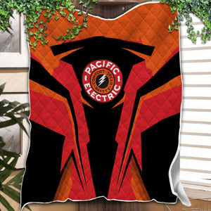 Railspirit Personalized Pacific Electric Railroad Premium Quilts Strong Line Train Premium Quilts Gift Idea For Train Lover