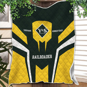 Railspirit Personalized Youngstown & Southern Railroad Premium Quilts Custom Year Railroader Gift Idea For Train Lover