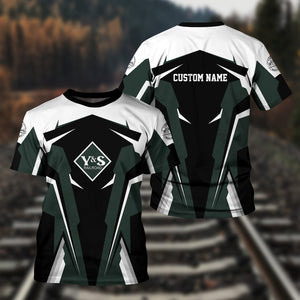 Railspirit Personalized Youngstown & Southern Railroad T Shirt Strong Line Style Train Unisex Shirt All Over Print