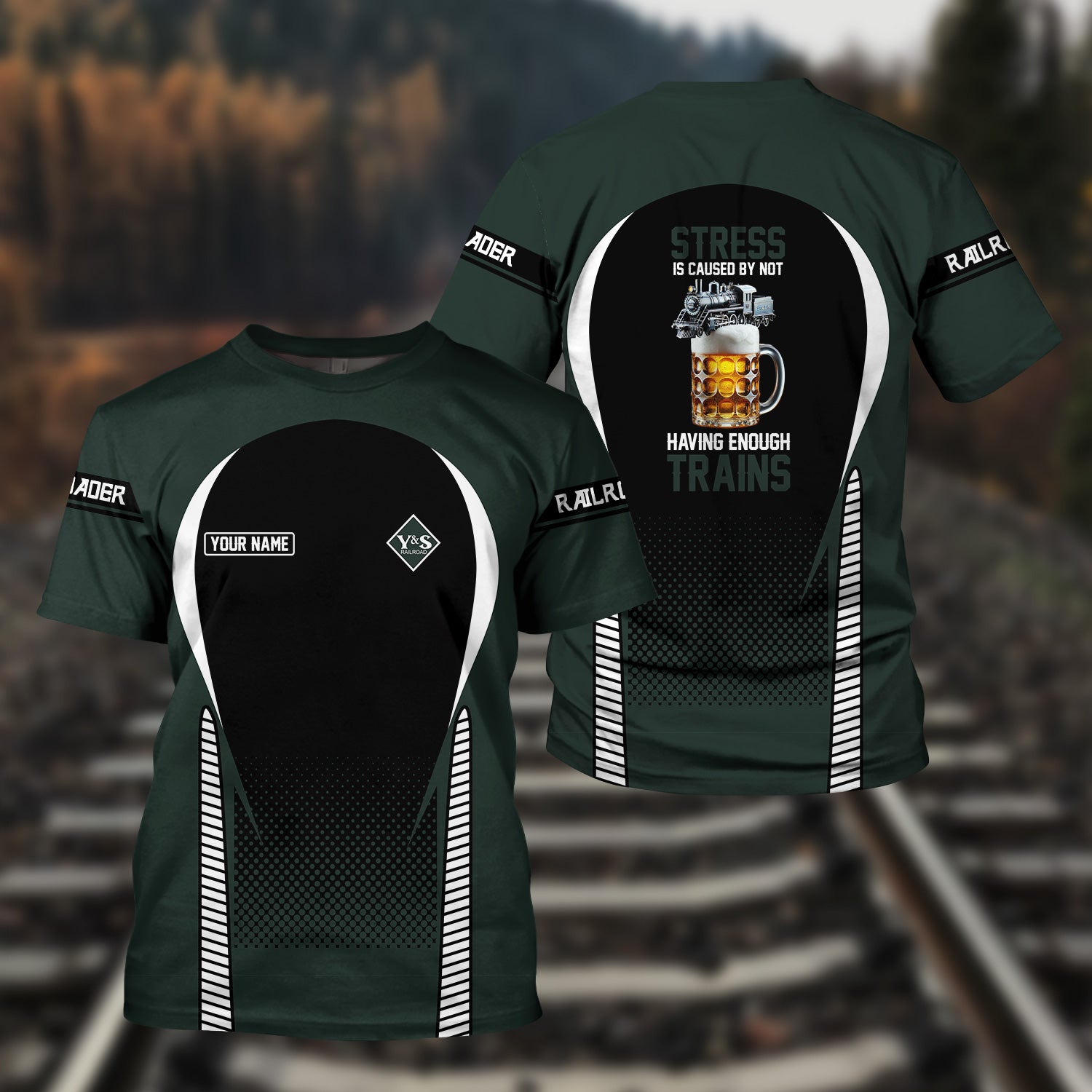 Railspirit Personalized Youngstown & Southern Railroad T Shirt Stress Is Caused By Not Having Enough Trains Shirt All Over Print