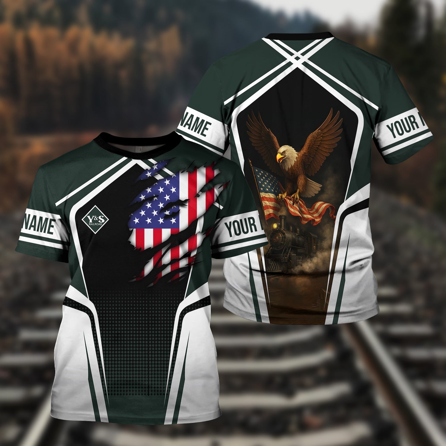 Railspirit Personalized Youngstown & Southern Railroad T Shirt American Eagle Vintage Train Shirt