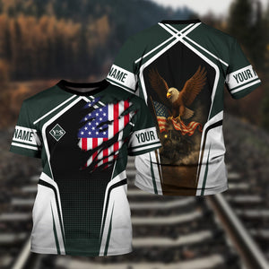 Railspirit Personalized Youngstown & Southern Railroad T Shirt American Eagle Vintage Train Shirt