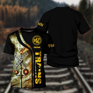Railspirit Custom Name Richmond, Fredericksburg And Potomac Railroad T Shirt Railroad Crossing Sign Train Shirt All Over Print