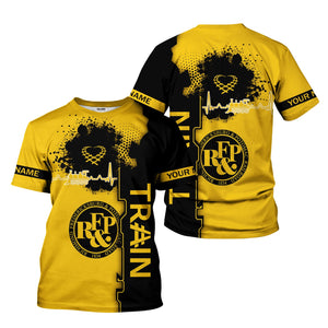 Railspirit Personalized Richmond, Fredericksburg And Potomac Railroad T-Shirt Engine Heartbeat and Track Love Style Shirt Gift Idea For Train Lovers