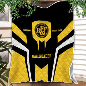 Railspirit Personalized Richmond, Fredericksburg And Potomac Railroad Premium Quilts Custom Year Railroader Gift Idea For Train Lover