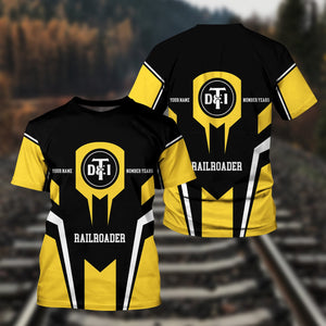 Railspirit Personalized Detroit Toledo And Ironton Railroad T-Shirt Custom Year Railroader Shirt Gift Idea For Train Lover