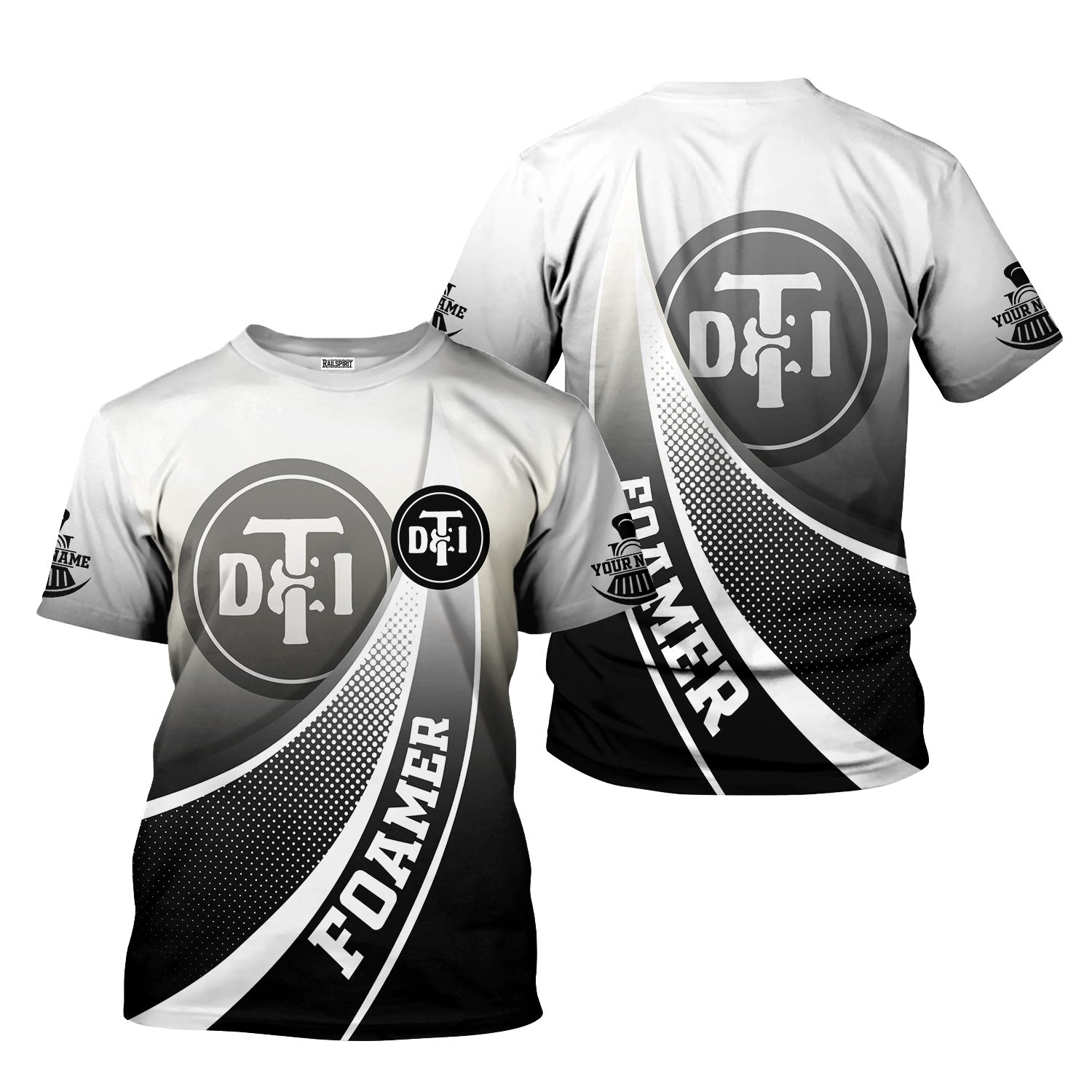 Railspirit Personalized Detroit Toledo And Ironton Railroad T-Shirt Railway-Themed Style Shirt Gift Idea For Trainspotter