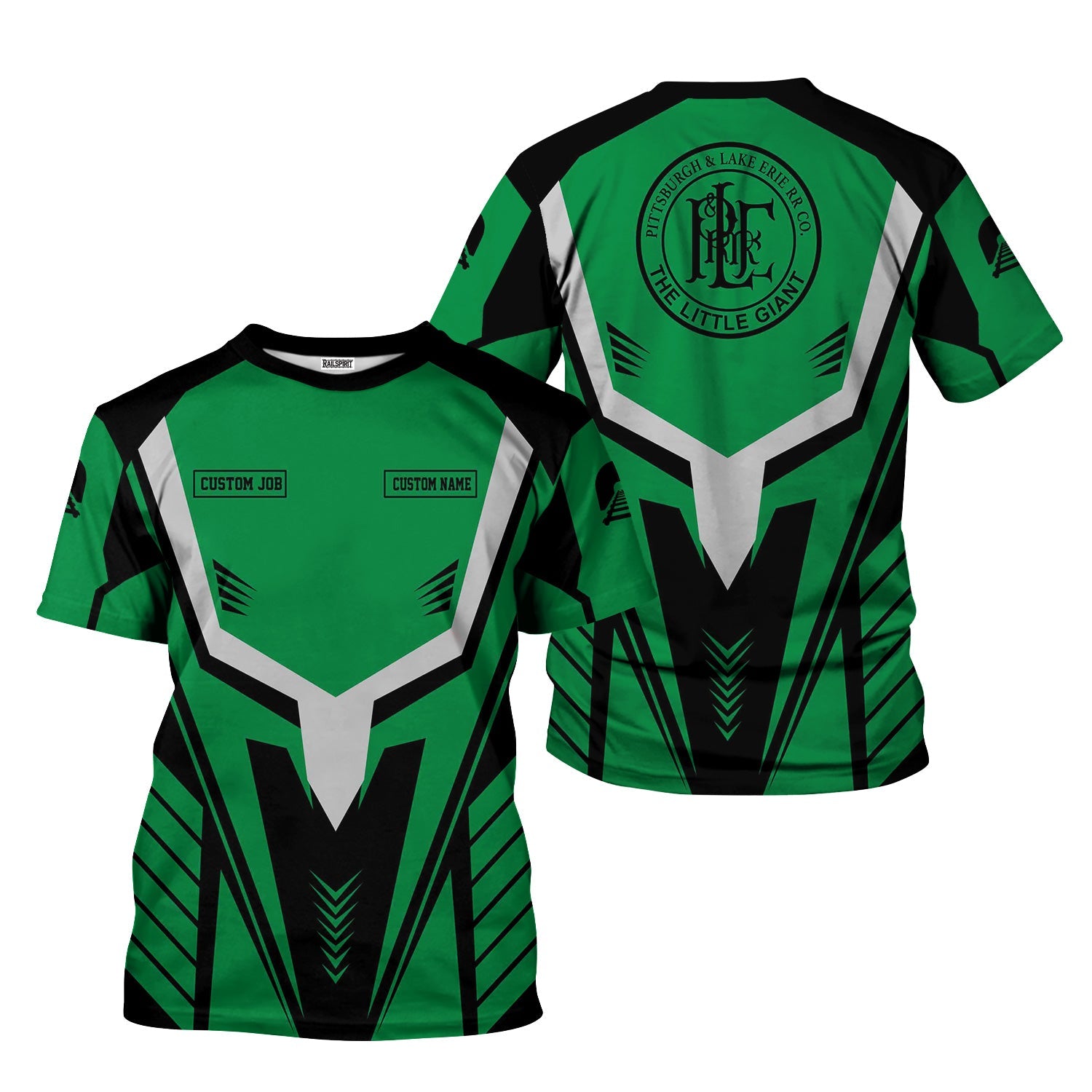 Railspirit Personalized Pittsburgh And Lake Erie Railroad T-Shirt Workwear-Inspired with Custom Position Train Shirt