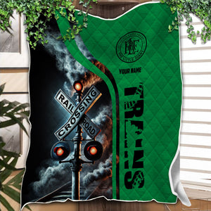 Railspirit Personalized Pittsburgh And Lake Erie Railroad Premium Quilts Railroad Crossing Sign Quilts All Over Print