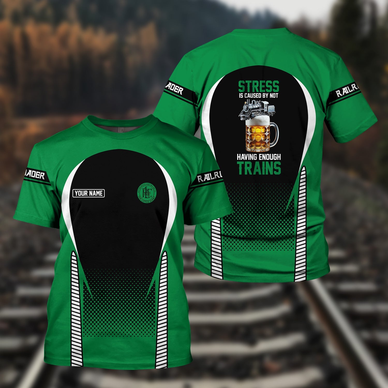 Railspirit Personalized Pittsburgh And Lake Erie Railroad T Shirt Stress Is Caused By Not Having Enough Trains Shirt All Over Print