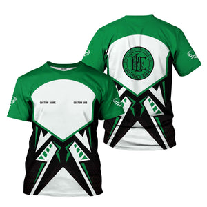 Railspirit Personalized Pittsburgh And Lake Erie Railroad T-Shirt Vibriant Style with Custom Position Train Shirt