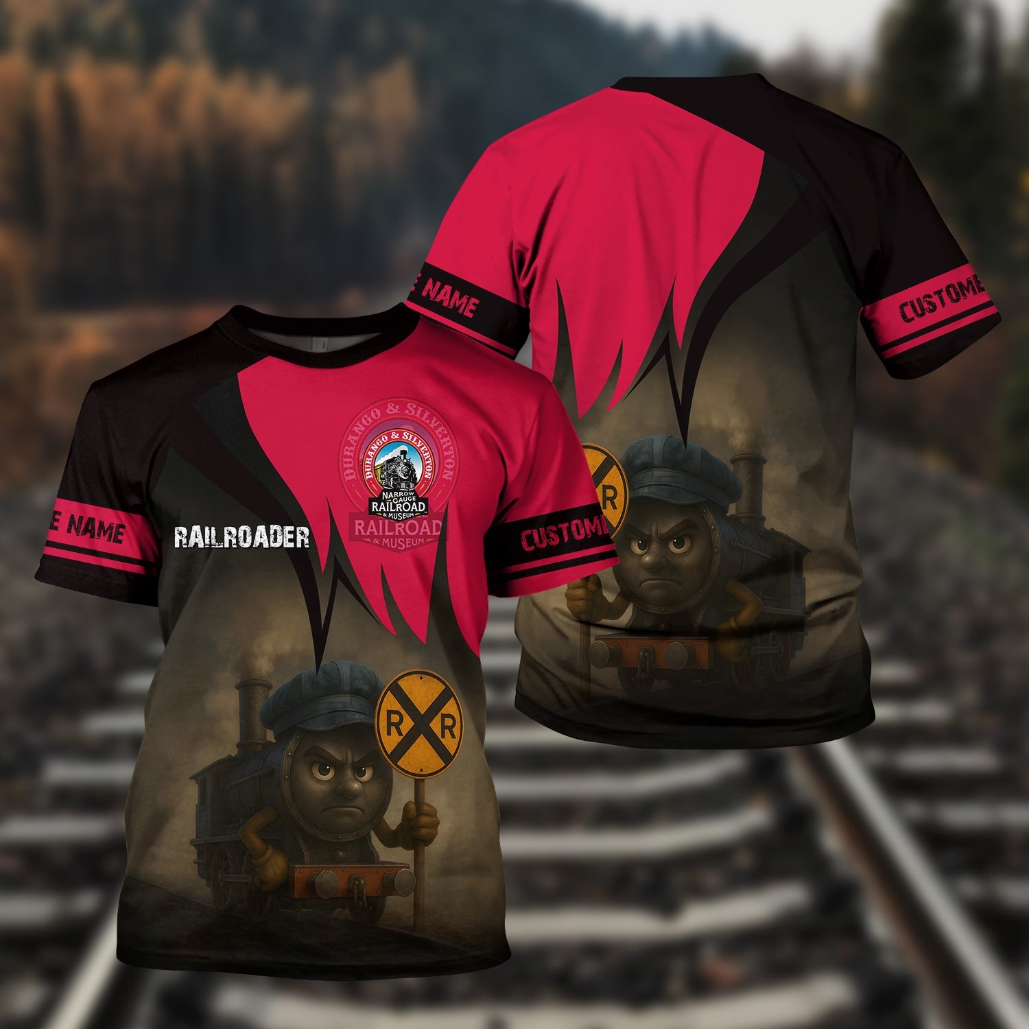 Railspirit Personalized Durango And Silverton Narrow Gauge Railroad T-Shirt Angry Train Shirt Gift Idea For Train Lover