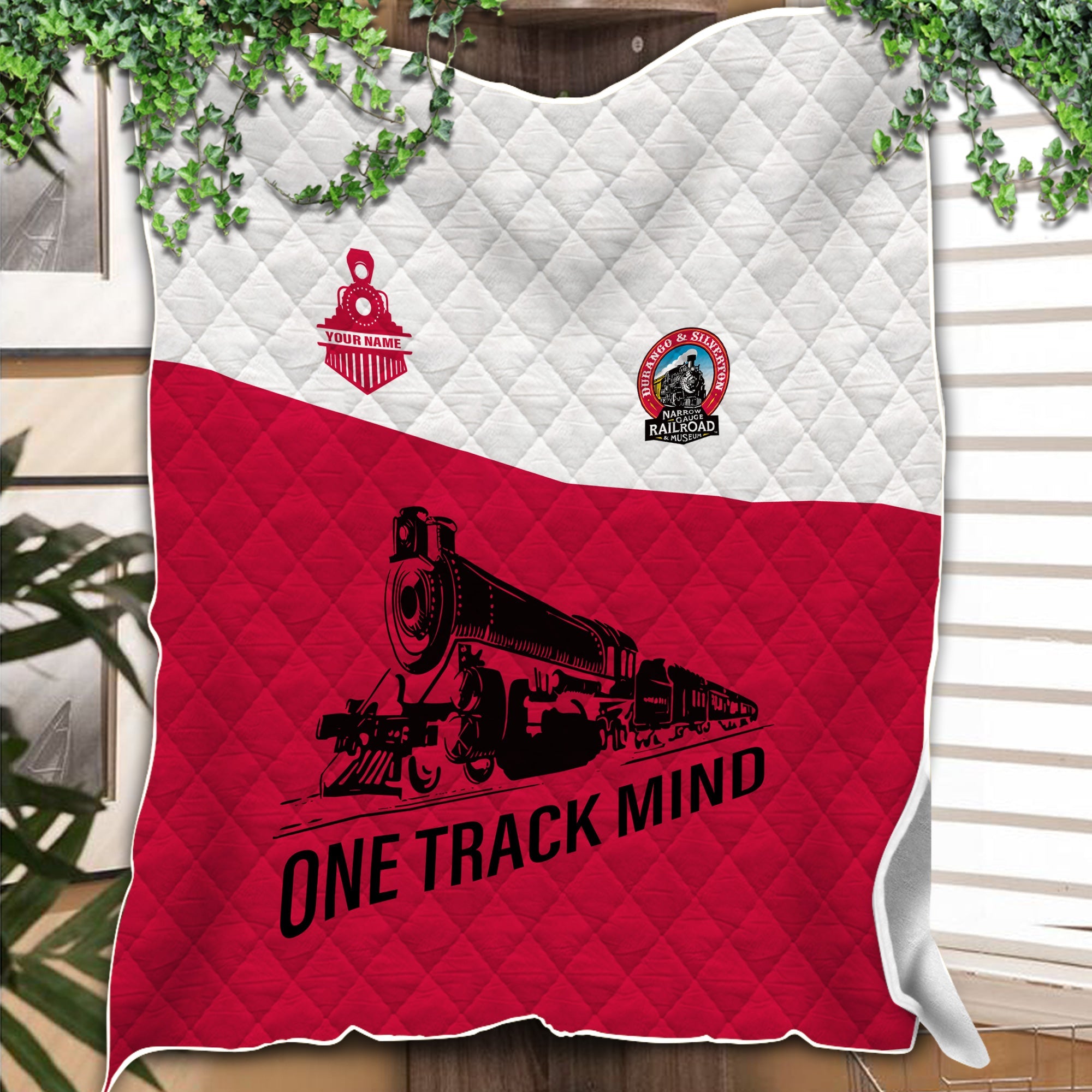 Railspirit Personalized Durango And Silverton Narrow Gauge Railroad Premium Quilt One Track Mind Train Premium Quilt Gift Idea For Train Lover