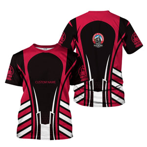 Railspirit Personalized Durango And Silverton Narrow Gauge Railroad T-Shirt Striped Railroad Style Train Shirt All Over Print