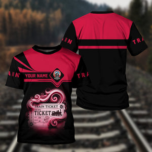 Railspirit Personalized Durango And Silverton Narrow Gauge Railroad T Shirt Train Ticket American Locomotive Printed Train