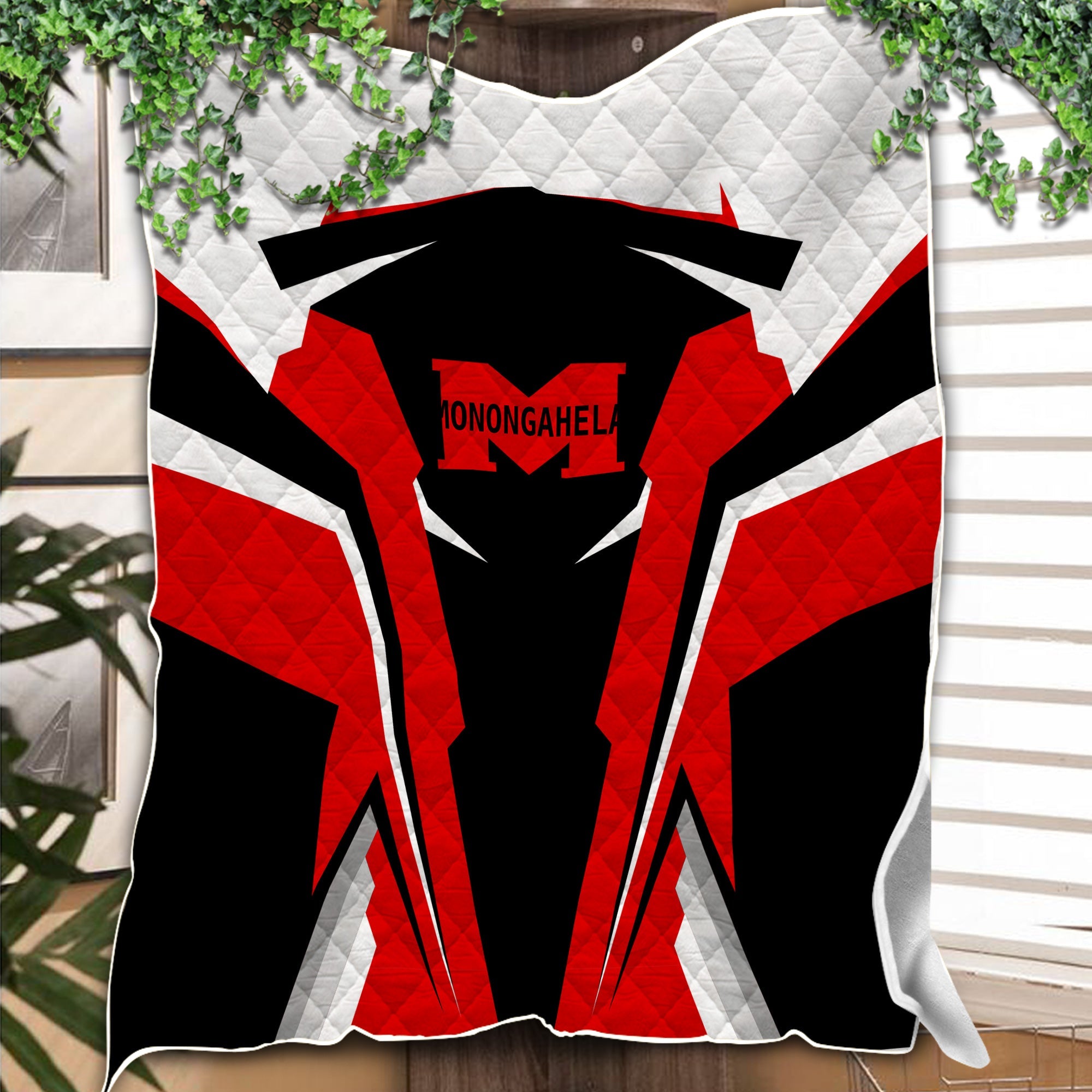 Railspirit Personalized Monongahela Railroad Premium Quilts Strong Line Train Premium Quilts Gift Idea For Train Lover