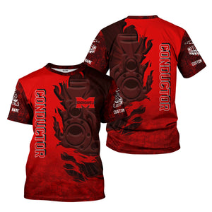 Railspirit Personalized Monongahela Railroad T-Shirt Blazing Style with Custom Position Train Shirt