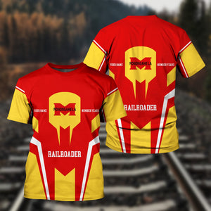 Railspirit Personalized Monongahela Railroad T-Shirt Custom Year Railroader Shirt Gift Idea For Train Lover