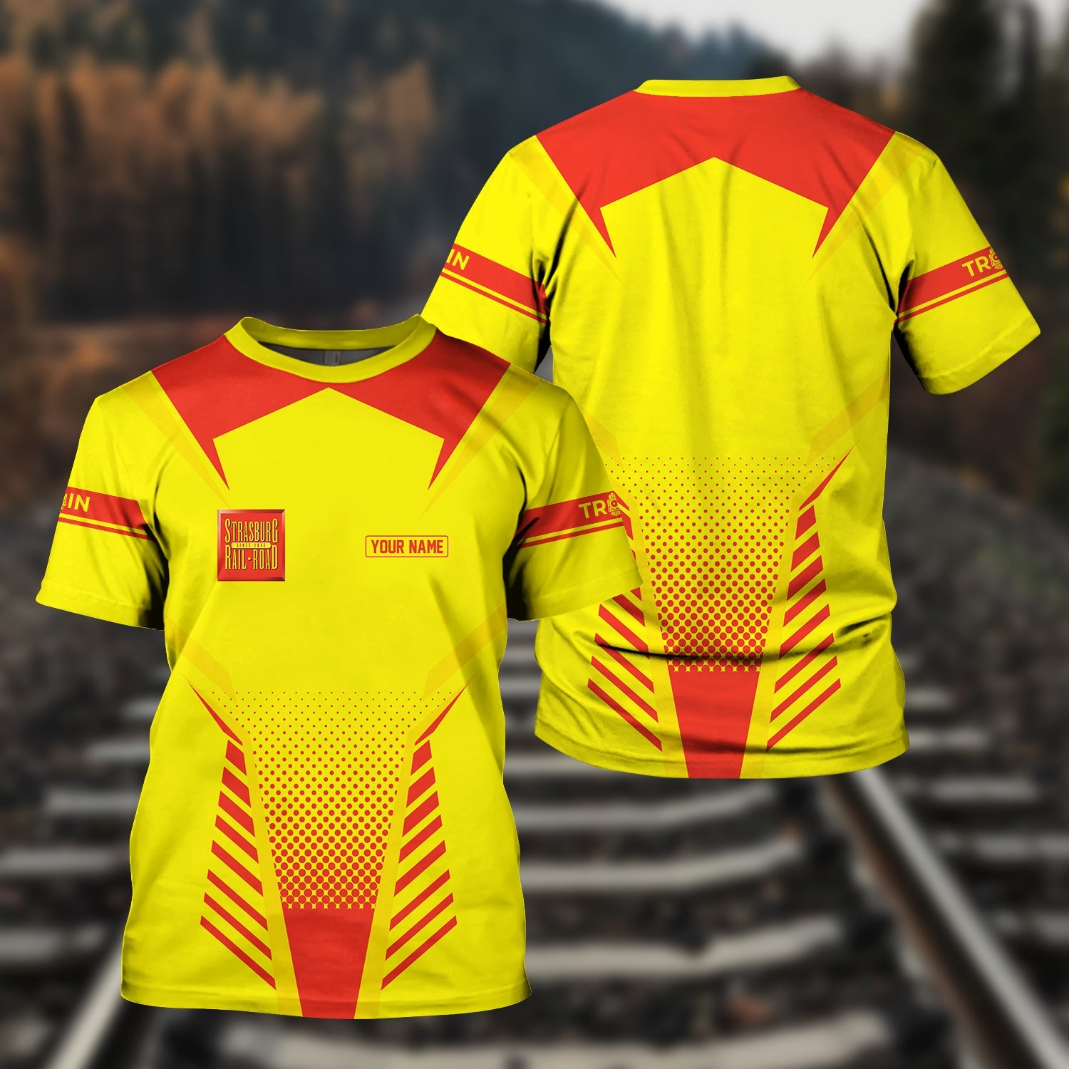 Railspirit Personalized Strasburg Railroad T Shirt Unisex Train Shirt All Over Print