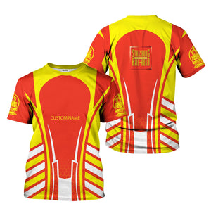 Railspirit Personalized Strasburg Railroad T-Shirt Striped Railroad Style Train Shirt All Over Print