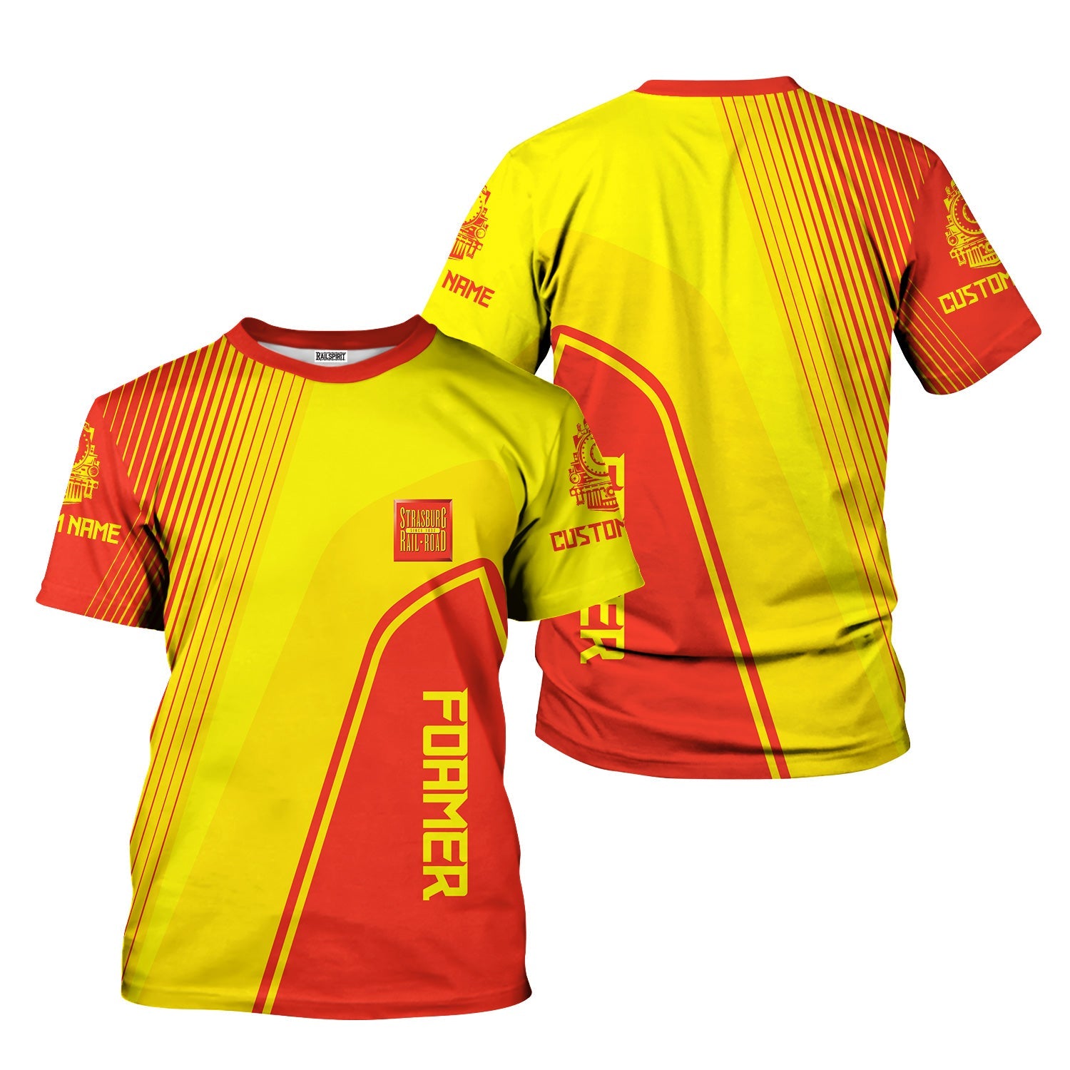 Railspirit Personalized Strasburg Railroad T-Shirt Vibrant Striking Style Shirt For Rail Enthusiasts