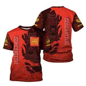 Railspirit Personalized Strasburg Railroad T-Shirt Blazing Style with Custom Position Train Shirt